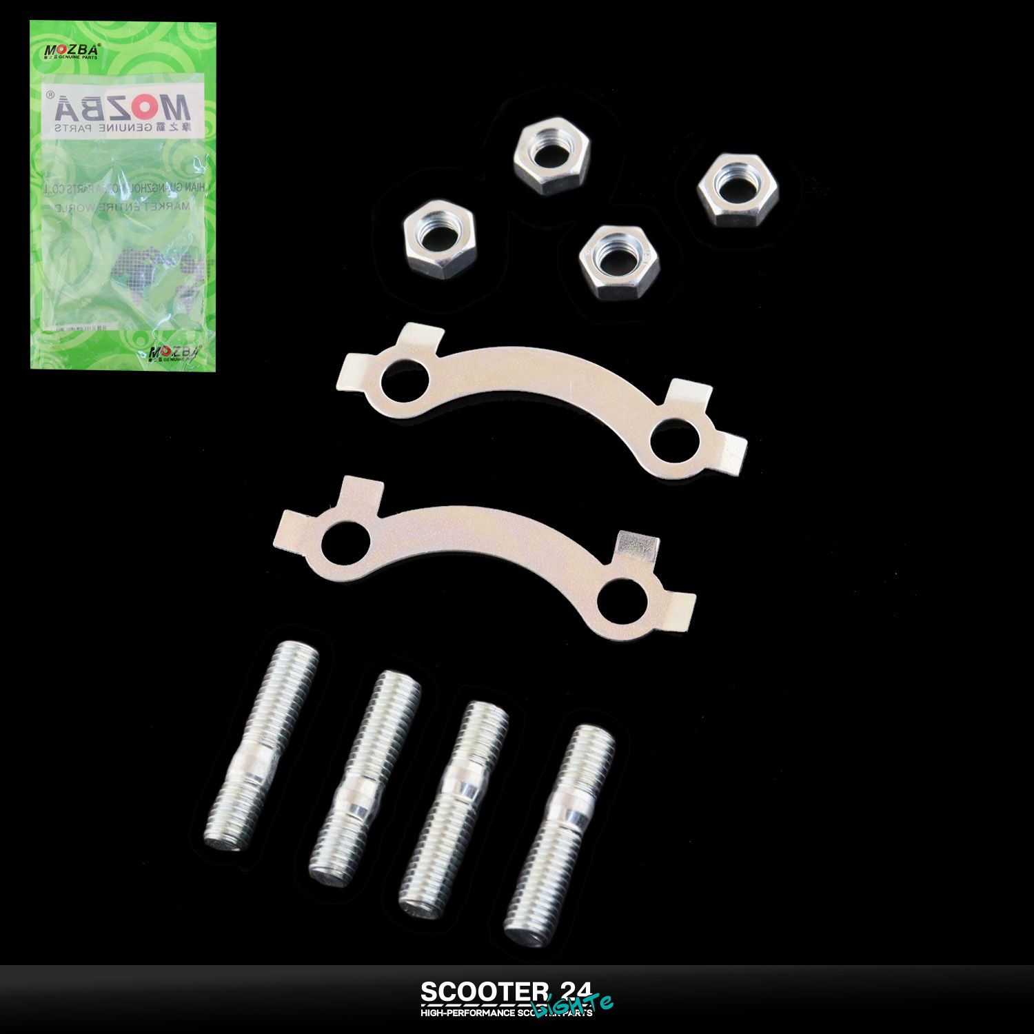 Шпильки крепления задней звезды на мопед Active /Wave (Вейв Актив) 139FMB + контршайбы "MOZBA"