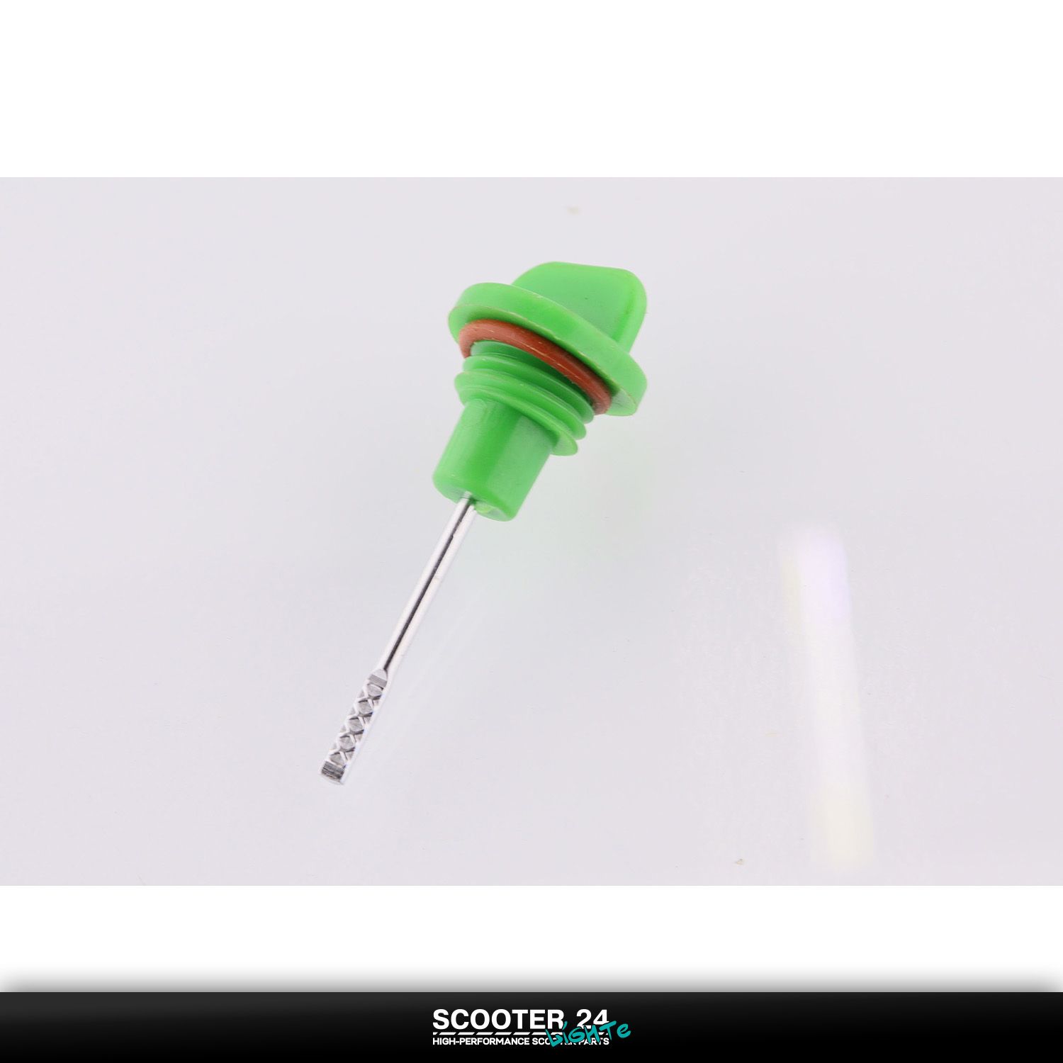 Щуп масла на мопед Alpha / Delta (Альфа Дельта Орион Омакс) 19.0 mm / длина 62 мм (зеленый) "QHK"