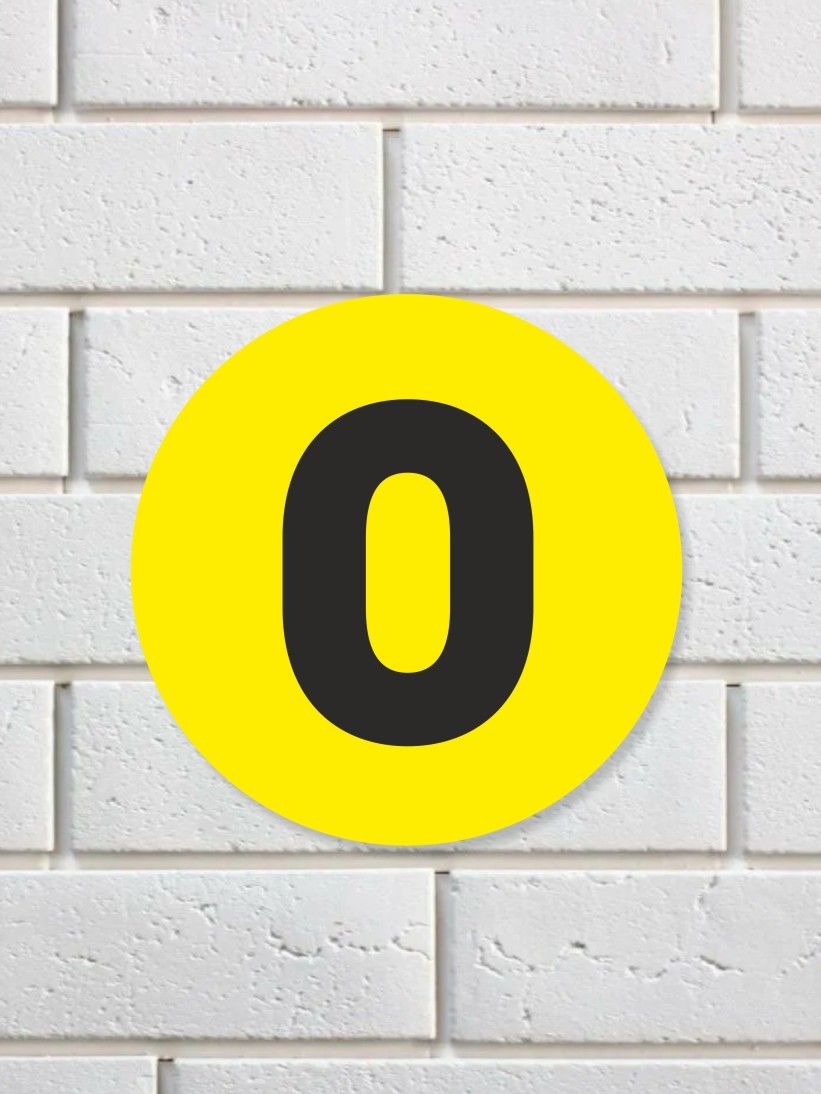 Таблички из ПВХ пластика с цифрой 