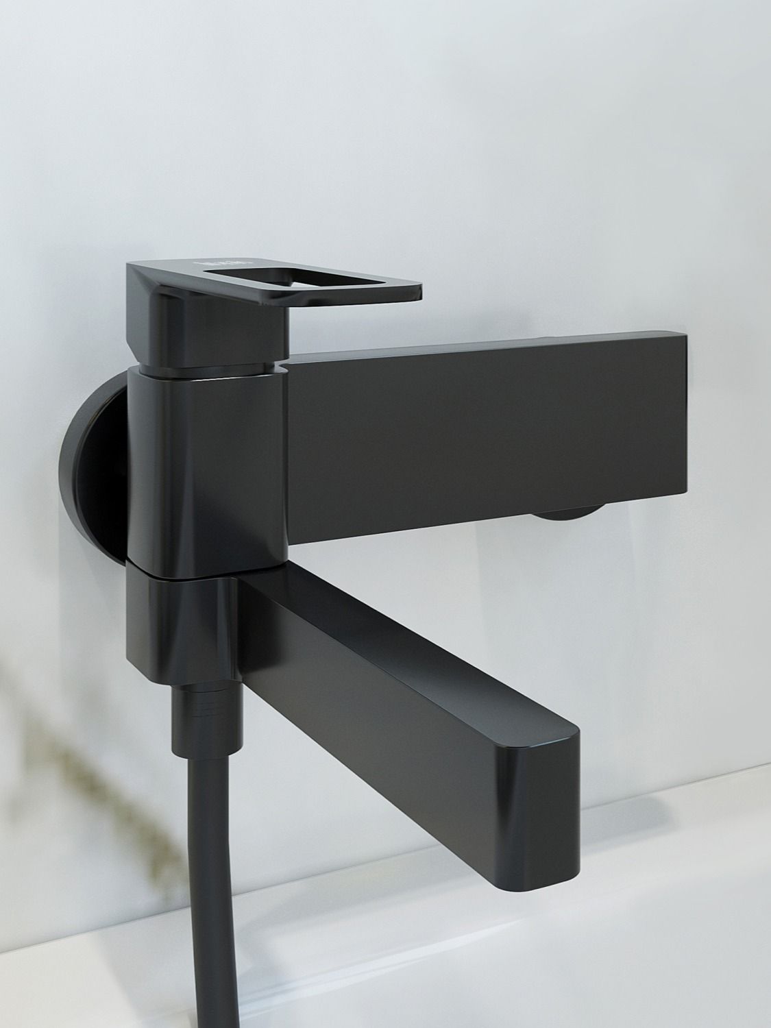 Фото товара на маркетплейсе ozon Смеситель для ванны со скрытым изливом, IDDIS, черный, Slide, SLIBL00i02WA