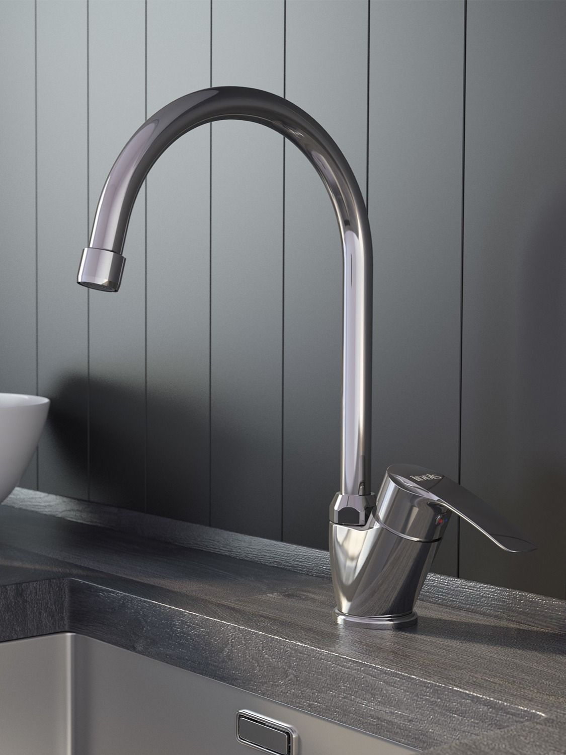 Фото товара на маркетплейсе ozon Смеситель для кухни IDDIS, латунь, Ray, RAYSB00i05