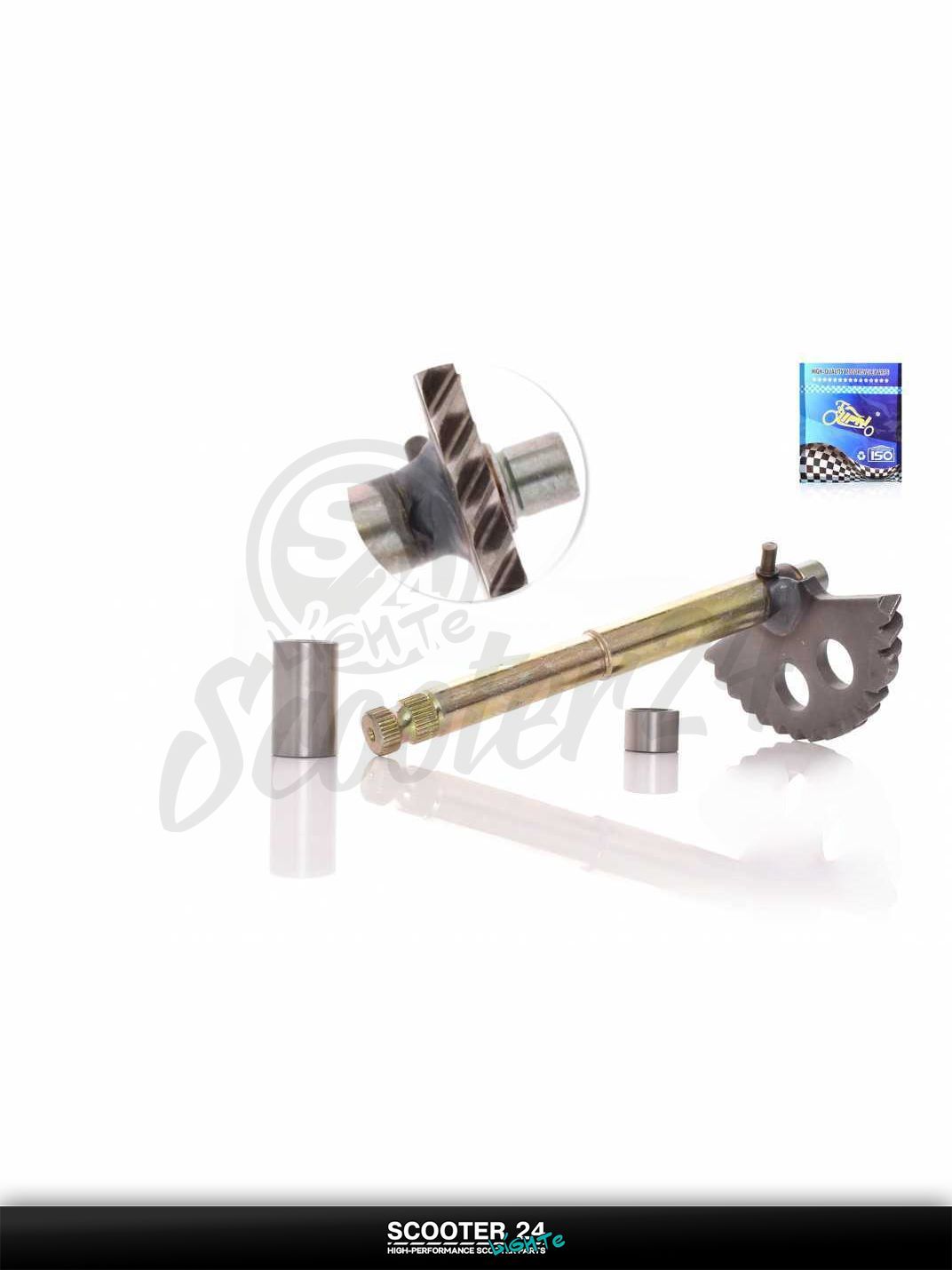 Сектор кикстартера на китайский скутер 157QMJ GY6 150 L 160 мм + втулка "LIPAI"