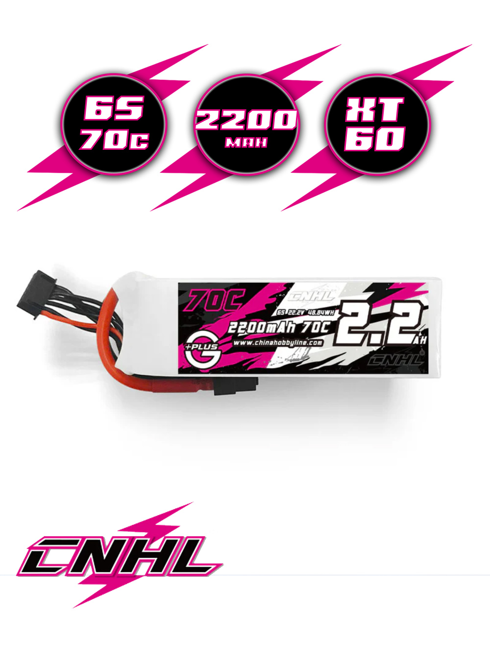 CNHL 6S 22.2V 2200mAh 70C Lipo battery