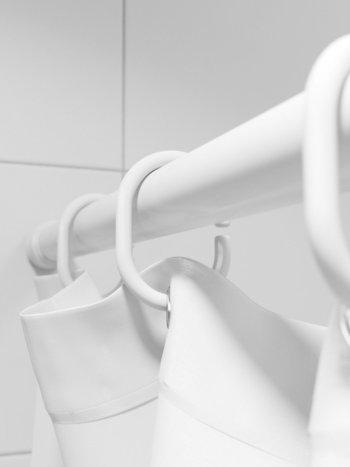 Фото товара на маркетплейсе ozon Набор колец для шторы в ванную комнату, белые, IDDIS, RID011P