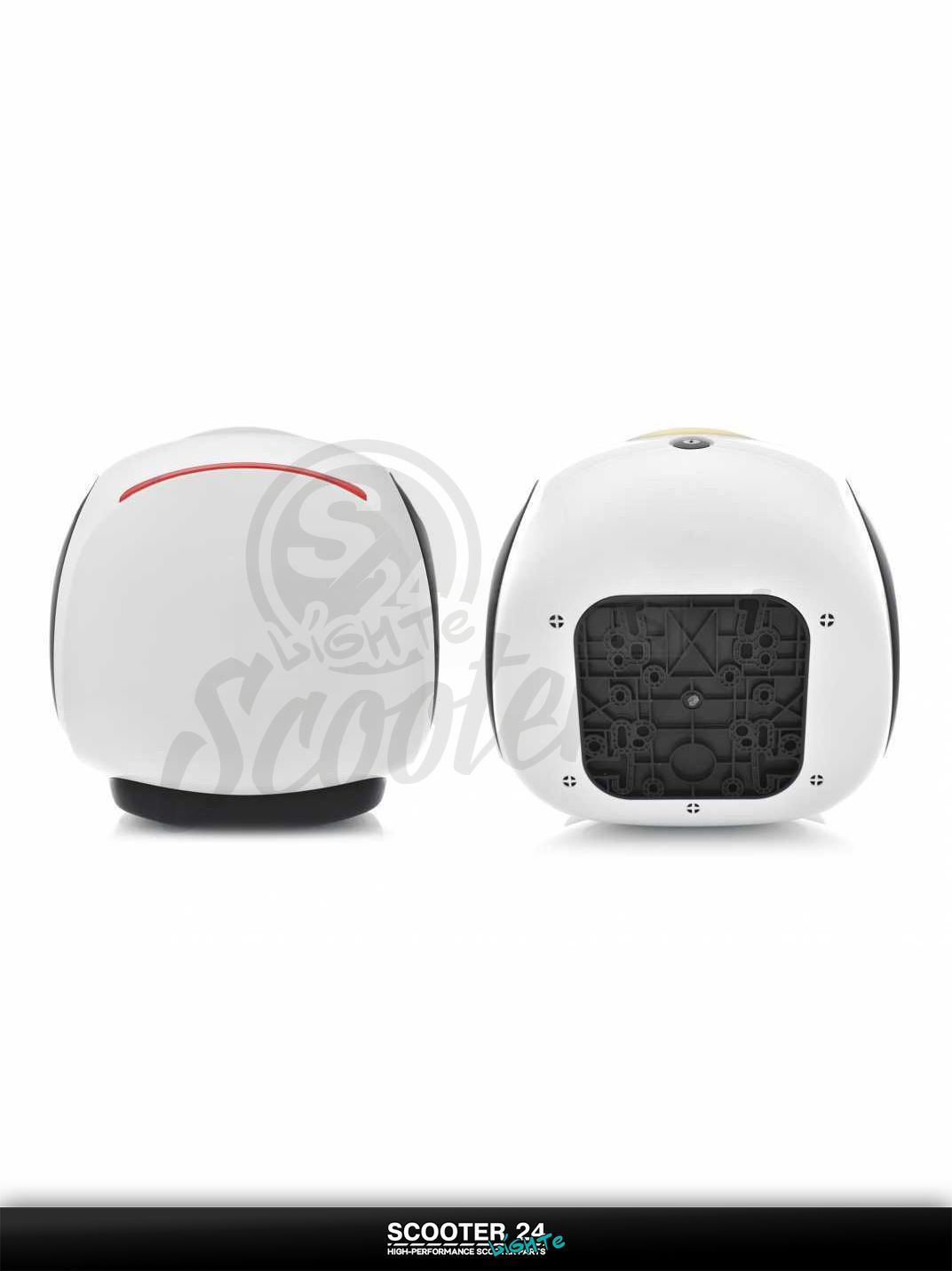 Кофр капля 1737 (белый глянцевый) универсальный на мотоцикл / питбайк и скутер квадроцикл