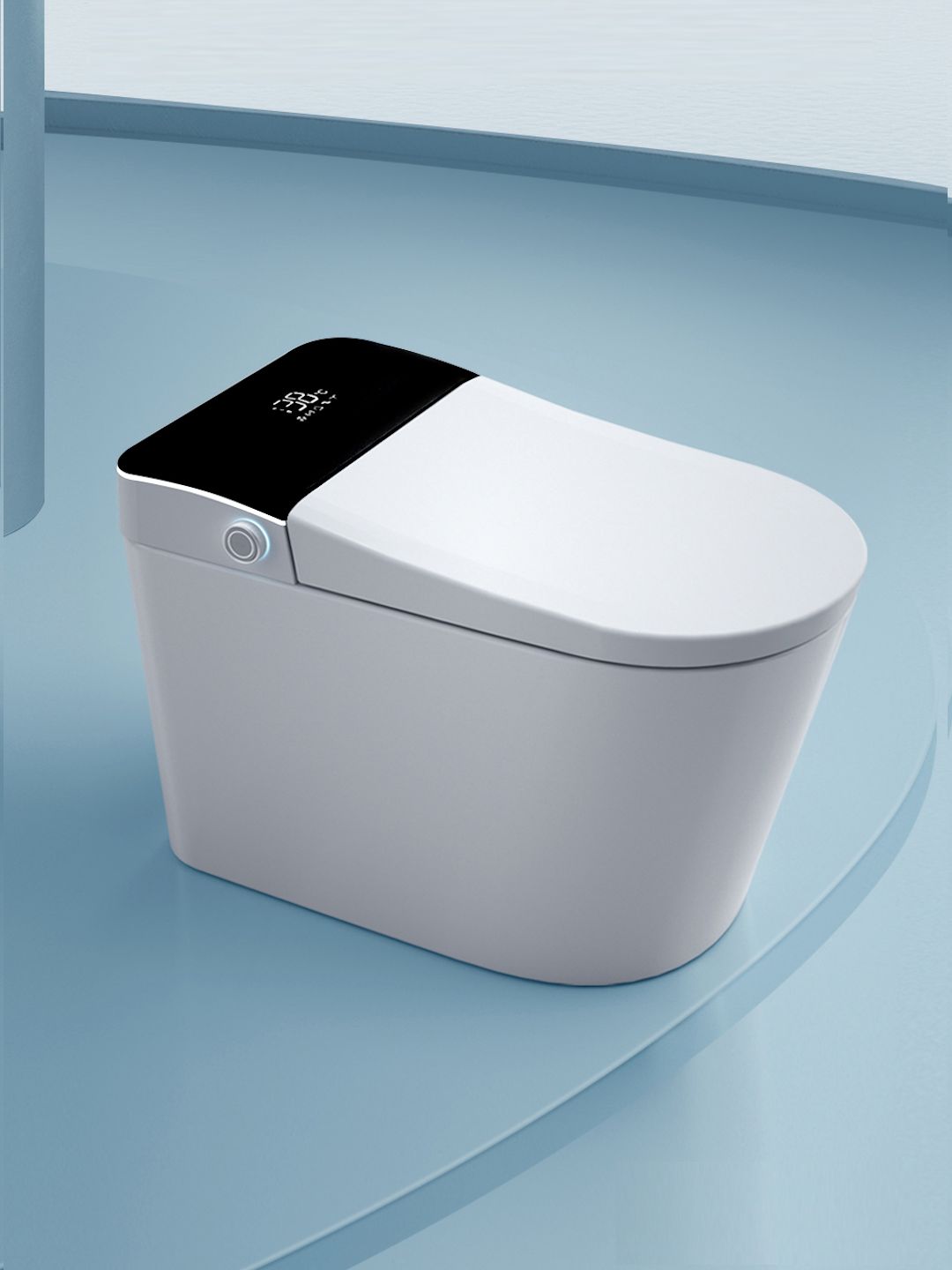 УмныйэлектронныйнапольныйунитазMEISHIDA819длятуалетаиваннойдомасфункциейбиде,подогревомсиденья,баком