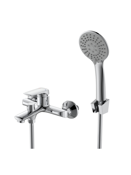 Фото товара на маркетплейсе ozon Смеситель для ванны с душем, лейка 3 режима, шланг 1,5 м, хром глянцевый, Milardo, Maks, MAKSB00M02