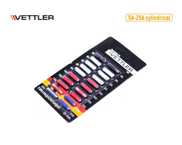 Предохранитель 5А-25А (20шт) пластм блистер VETTLER