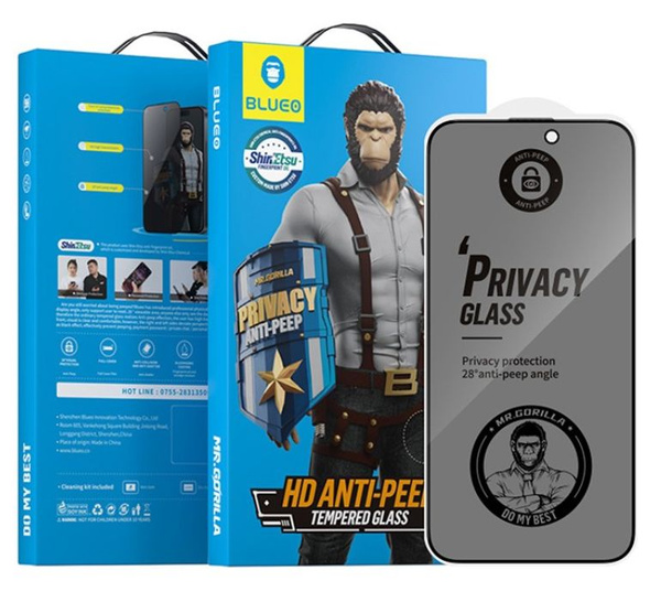BlueO стекло для iPhone 15 Pro Max Anti-peep Black (антишпион) - купить ...
