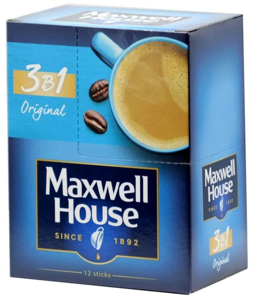Кофейный напиток Maxwell House 3 в 1 (12 пакетиков в блоке) - купить с ...