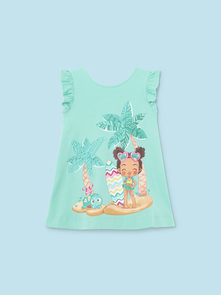 Платье для девочки Mayoral, цвет: бирюзовый. 1931_33. Размер 24 (92 ...