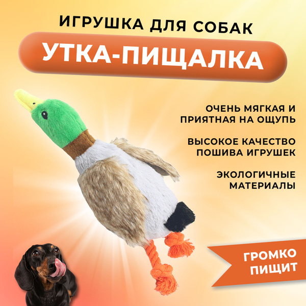 Мягкая игрушка для собак мелких, средних пород, интерактивная ...
