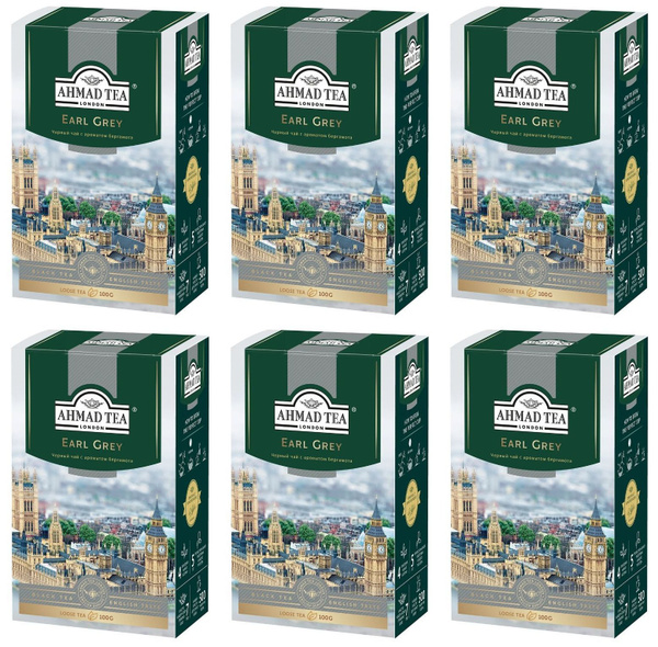 Ahmad Tea Чай черный Earl Grey, листовой, 100 г, 6 шт - купить с ...