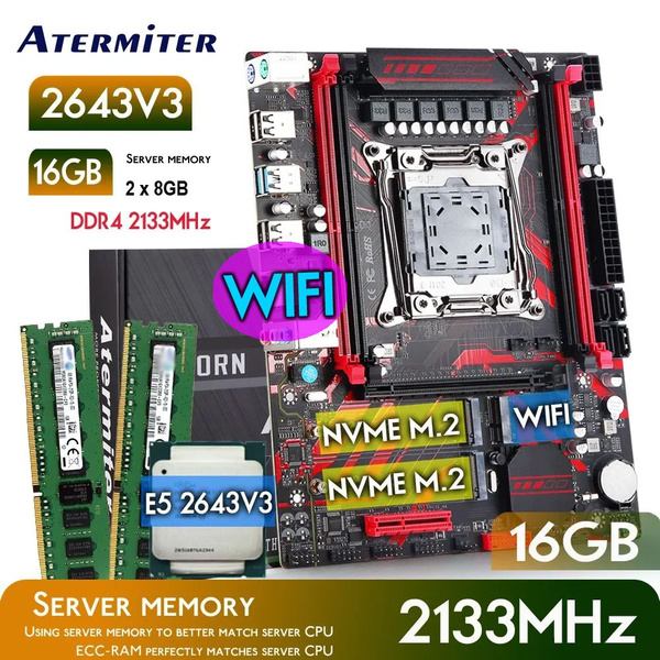 Atermiter Материнская плата X99 Intel LGA 2011-3 + Xeon E5 2643 V3 3,4 ...