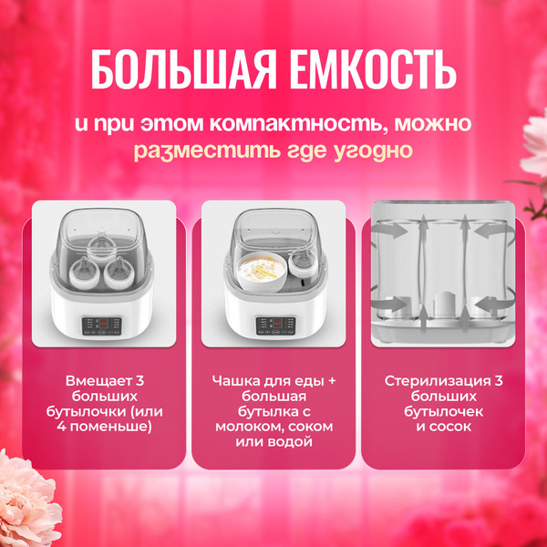 Подогреватель стерилизатор для бутылочек и сосок, молокоотсоса, посуды ...