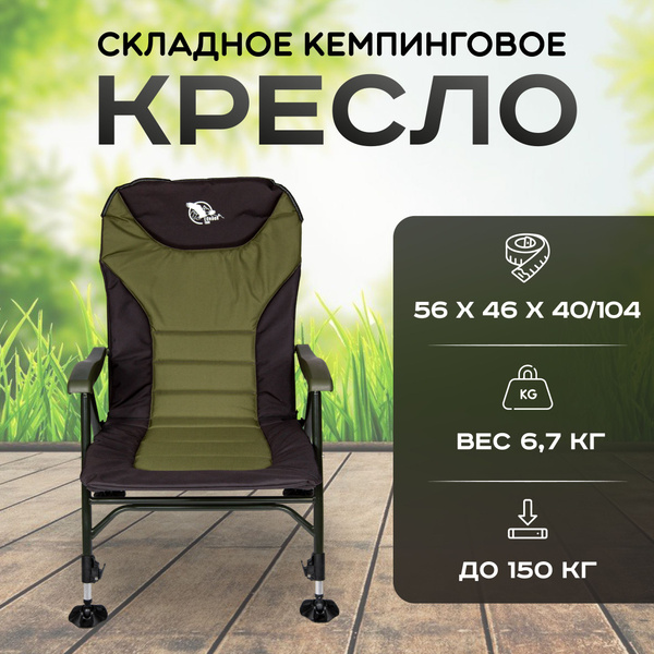 Кресло карповое складное с откидной спинкой, фидерное, Condor, 56х46х40 ...