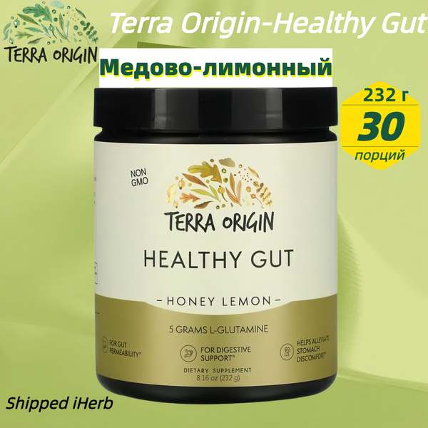 Terra Origin, Healthy Gut, Медово-лимонный, 232 г /Устраните метеоризм ...