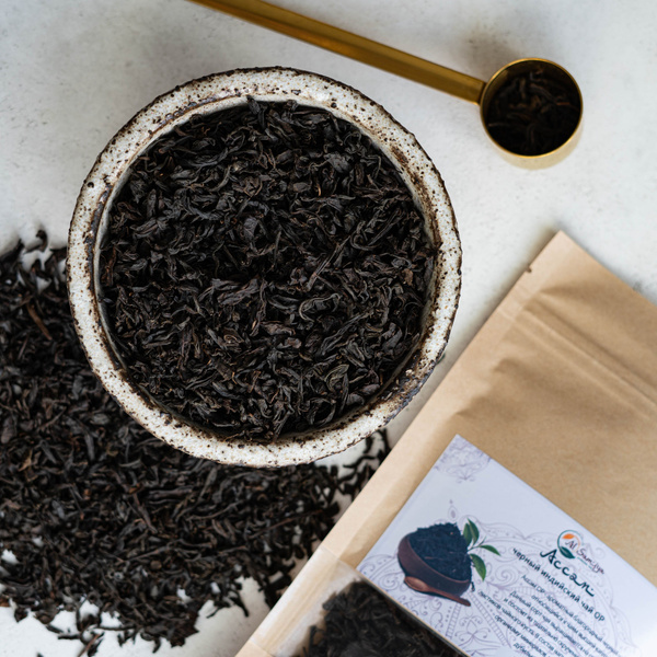 Настоящий черный чай Ассам OP (Orange Pekoe), 100гр. Индийский ...