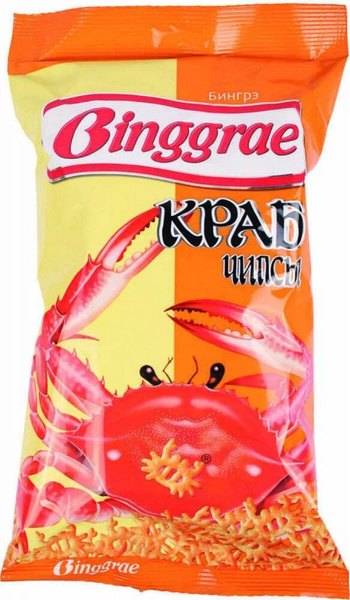 Чипсы Binggrae крабовые, 80г - купить с доставкой по выгодным ценам в ...