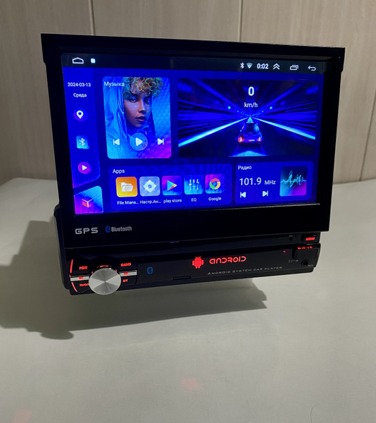 Магнитола Android 1 Дин с выдвижным экраном 2/16GB IPS - купить в ...
