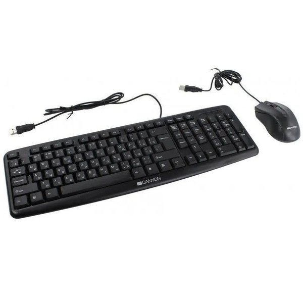 Клавиатура + мышь Canyon CNE-CSET1 Black купить по выгодной цене в ...