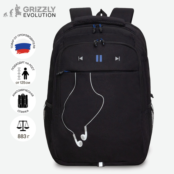 Рюкзак Grizzly молодежный GRIZZLY с карманом для ноутбука 15 ...