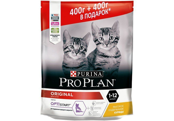 Purina Pro Plan Kitten Original OptiStart Chicken / Сухой корм Пурина ...