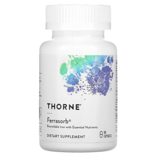 Thorne, Ferrasorb, железо с кофакторами, 60 капсул купить на OZON по ...