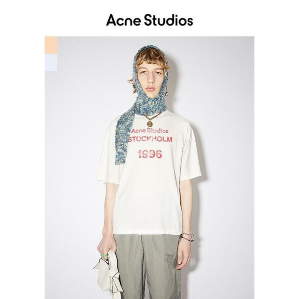 Футболка Acne Studios, размер 46, цвет белый, хлопок - купить по ...