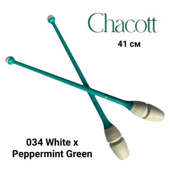 Булавы Chacott комбинированные 41 см белый-зеленая мята (034 White x ...