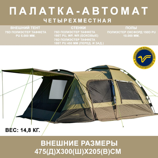 Палатка 4-местная World of Maverick Ultra - купить по выгодной цене в ...