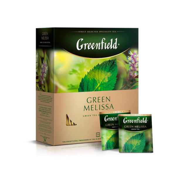 Чай Гринфилд 100 пак Green Melissa зеленый с мелиссой - купить с ...