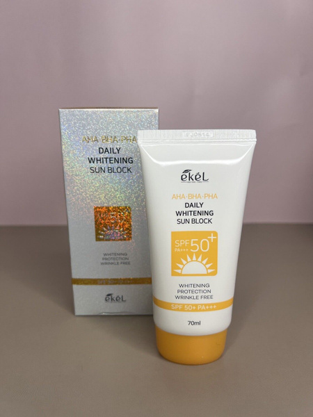 Ekel Солнцезащитный крем Daily Whitening Sun Block AHA BHA PHA SPF 50PA ...