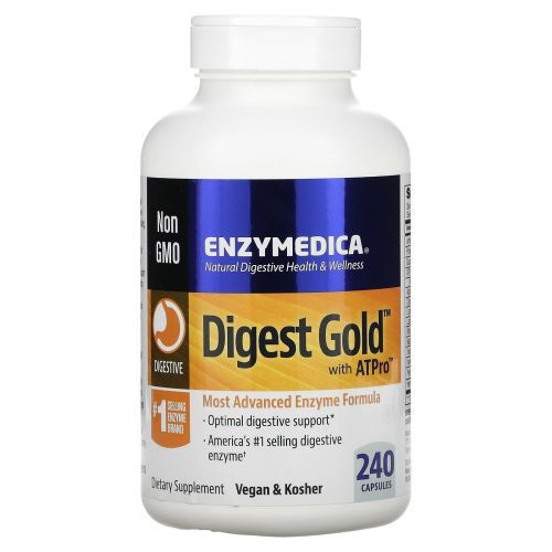 Enzymedica, Digest Gold с ATPro, добавка с пищеварительными ферментами ...