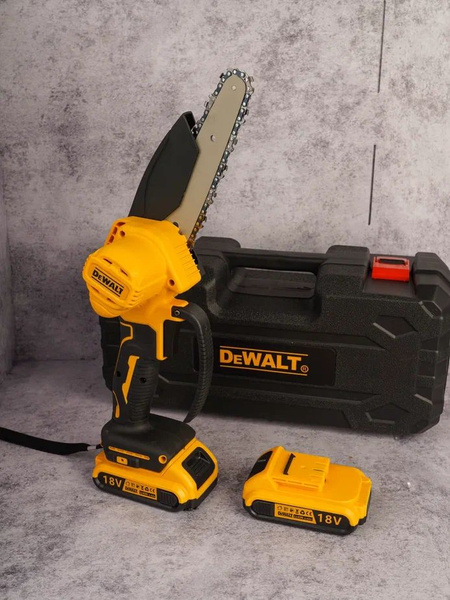 Электропила цепная аккумуляторная DeWalt 18В, 6 дюймов, 2 АКБ, мини ...