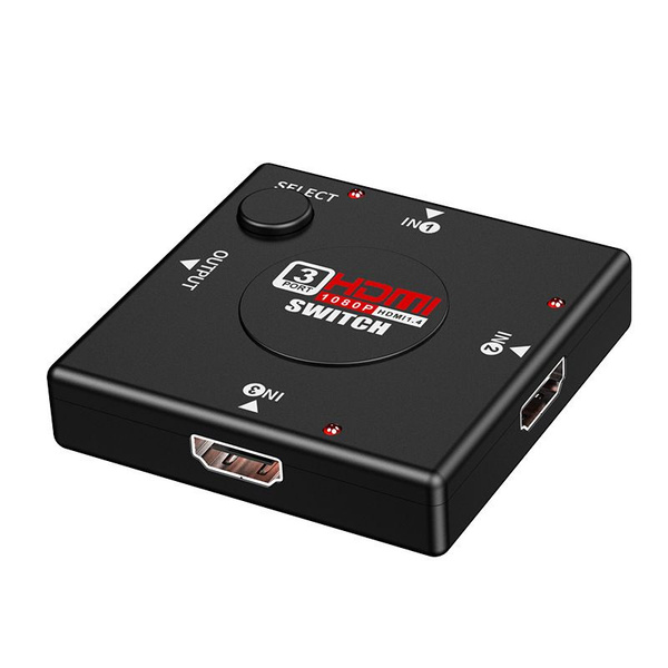 Квадратный переключатель 4K HD HDMI 3 в 1 поддерживает ручное ...
