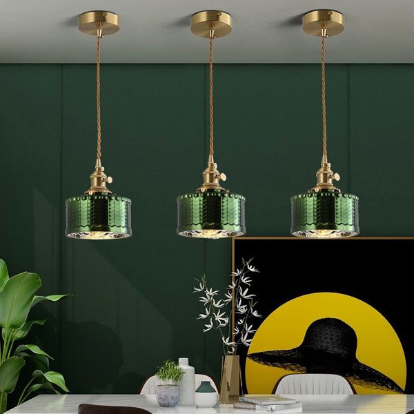 Люстра потолочнаяBARCATOПростая маленькая люстра из зеленого стекла ...