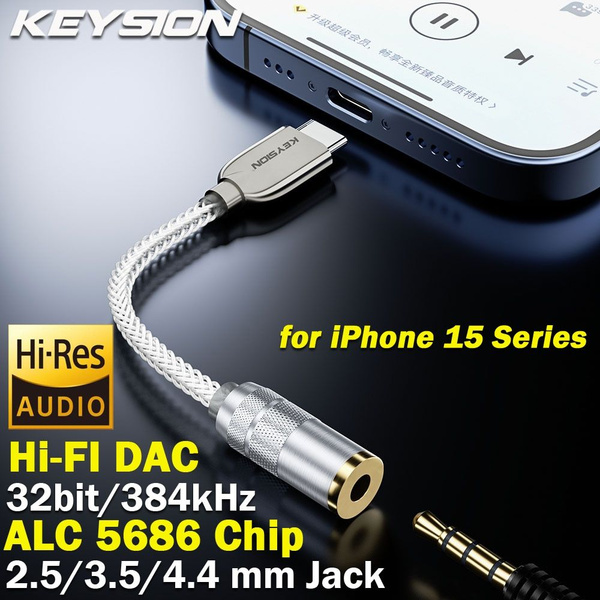 Характеристики KEYSION Декодер наушников DAC USB Type C до 3,5 мм Hi-Fi ...