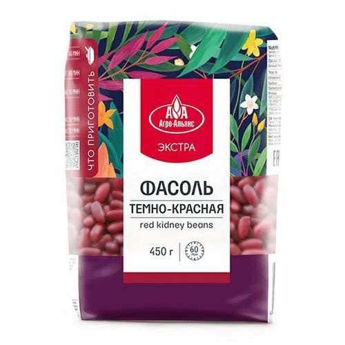 Фасоль Агро-Альянс Экстра темно-красная 450 г - купить с доставкой по ...
