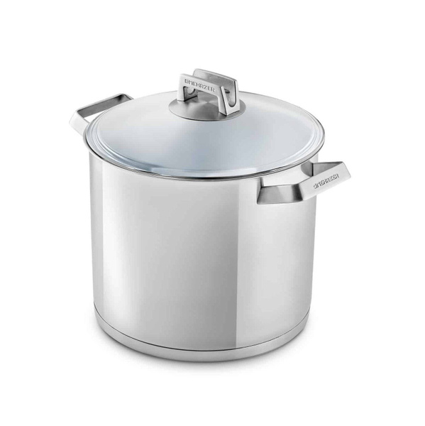 Кастрюля MEHRZER PREMIUM INOX с крышкой, толстое дно, из нержавеющей ...