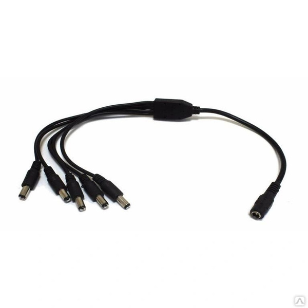 Разветвитель питания DC 2.1х5.5 на 5 камер видеонаблюдения гнездо (мама ...