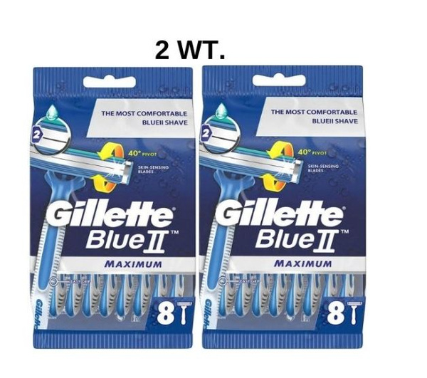 Одноразовая мужская бритва Gillette Blue2 Maximum, 8 шт. 2 куска ...