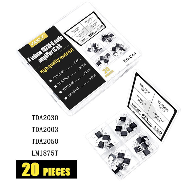 комплект аудиоусилителей с 4 значениями TDA2003, TDA2030, TDA2050 ...