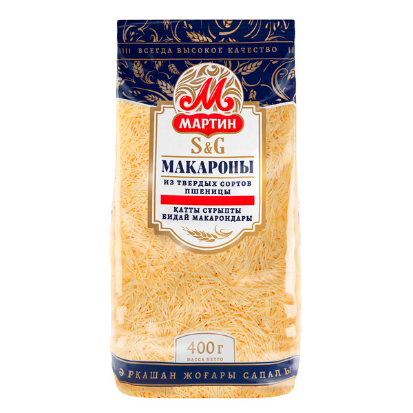 Макароны из твердых сортов пшеницы Мартин вермишель №1 400 г - купить с ...