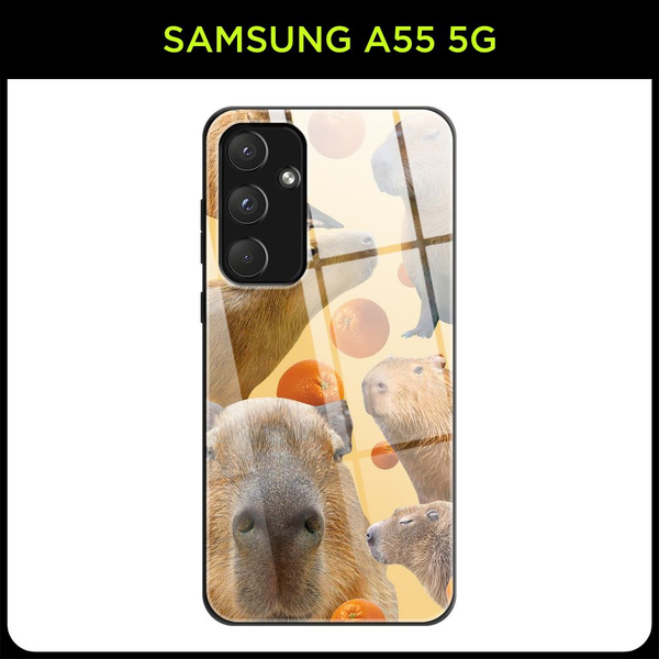 Стеклянный чехол на Samsung Galaxy A55 5G / Самсунг А55 5G с принтом ...