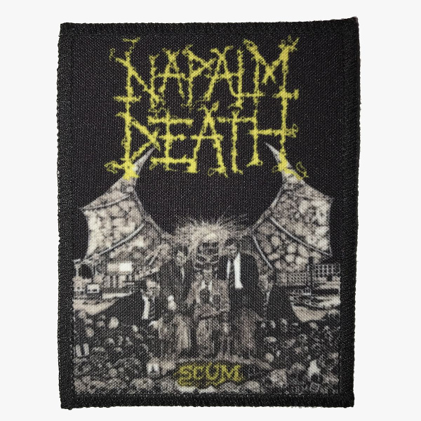 Нашивка Napalm Death "Scum" сублимационная патч grindcore 7,5х10 см ...