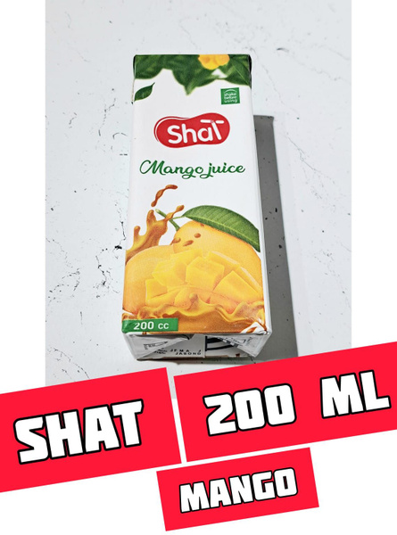 сок ShaT натуральный Афганский с трубочкой (1шт 200мл) 36шт манго ...