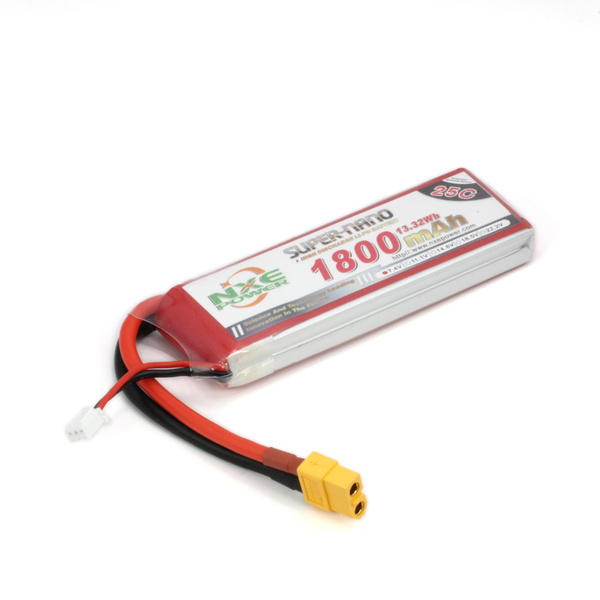 Аккумулятор LiPo 2S 1800mAh 25C (NXE) 7.4В мягкий корпус, разъём XT60 ...