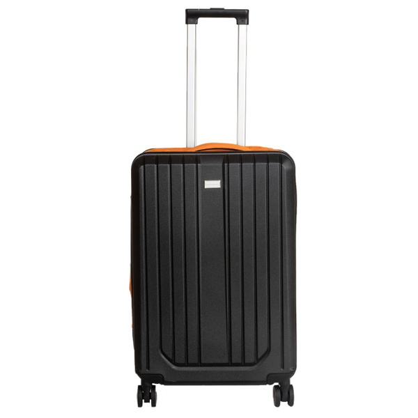 Чемодан Samsonite пластиковый СКЛАДНОЙ на колесах S black/orange из ABS ...