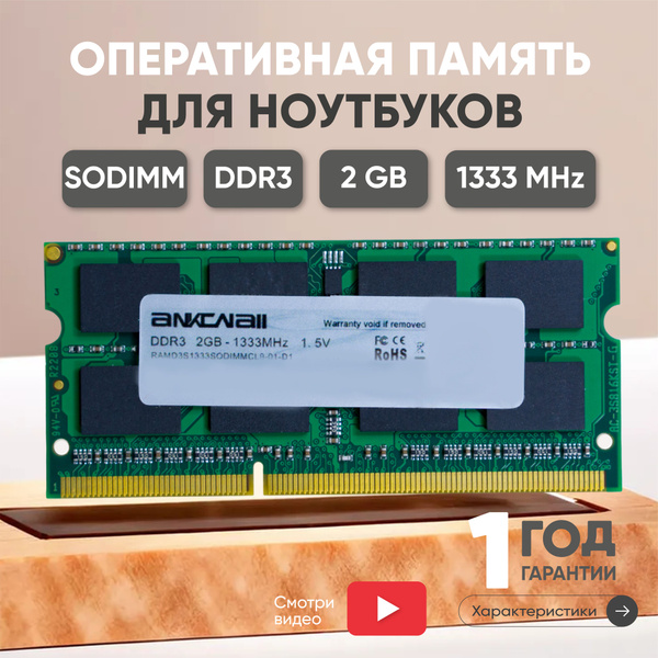 Модуль оперативной памяти Ankowall RAMD3S1333SODIMMCL9-R2 ГБ ...